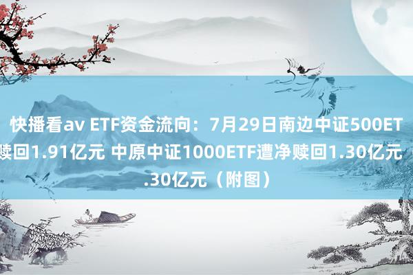 快播看av ETF资金流向：7月29日南边中证500ETF遭净赎回1.91亿元 中原中证1000ETF遭净赎回1.30亿元（附图）