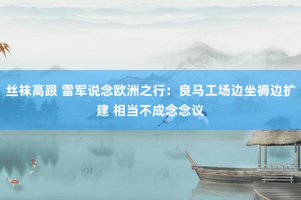 丝袜高跟 雷军说念欧洲之行：良马工场边坐褥边扩建 相当不成念念议