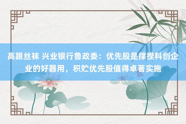 高跟丝袜 兴业银行鲁政委：优先股是撑捏科创企业的好器用，积贮优先股值得卓著实施