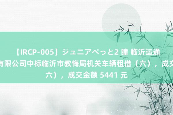 【IRCP-005】ジュニアぺっと2 瞳 临沂运通涉外旅游汽车有限公司中标临沂市教悔局机关车辆租借（六），成交金额 5441 元