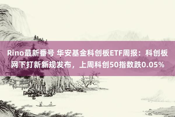 Rino最新番号 华安基金科创板ETF周报：科创板网下打新新规发布，上周科创50指数跌0.05%